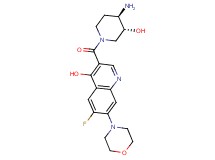 3-{[rel-(3R,4R)-4-amino-3-hydroxy-1-piperidinyl]carbonyl}-6-fluoro-7-(4-morpholinyl)-4-quinolinol
