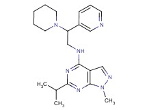 6-isopropyl-1-methyl-N-[2-(1-piperidinyl)-2-(3-pyridinyl)ethyl]-1H-pyrazolo[3,4-d]pyrimidin-4-amine