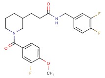 N-(3,4-difluorobenzyl)-3-[1-(3-fluoro-4-methoxybenzoyl)-3-piperidinyl]propanamide
