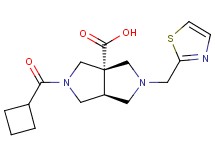 (3aS*,6aS*)-2-(cyclobutylcarbonyl)-5-(1,3-thiazol-2-ylmethyl)hexahydropyrrolo[3,4-c]pyrrole-3a(1H)-carboxylic acid