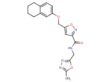 N-[(5-methyl-1,3,4-oxadiazol-2-yl)methyl]-5-[(5,6,7,8-tetrahydro-2-naphthalenyloxy)methyl]-3-isoxazolecarboxamide