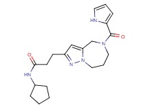 N-cyclopentyl-3-[5-(1H-pyrrol-2-ylcarbonyl)-5,6,7,8-tetrahydro-4H-pyrazolo[1,5-a][1,4]diazepin-2-yl]propanamide