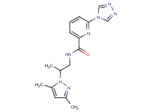 N-[2-(3,5-dimethyl-1H-pyrazol-1-yl)propyl]-6-(4H-1,2,4-triazol-4-yl)pyridine-2-carboxamide