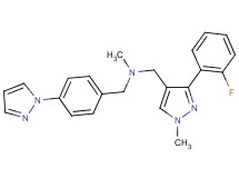 1-[3-(2-fluorophenyl)-1-methyl-1H-pyrazol-4-yl]-N-methyl-N-[4-(1H-pyrazol-1-yl)benzyl]methanamine