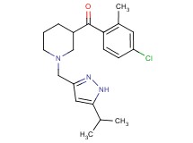 (4-chloro-2-methylphenyl){1-[(5-isopropyl-1H-pyrazol-3-yl)methyl]-3-piperidinyl}methanone