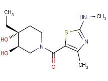 (3R*,4R*)-4-ethyl-1-{[4-methyl-2-(methylamino)-1,3-thiazol-5-yl]carbonyl}piperidine-3,4-diol
