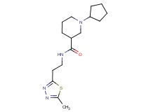 1-cyclopentyl-N-[2-(5-methyl-1,3,4-thiadiazol-2-yl)ethyl]-3-piperidinecarboxamide