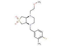(4aS*,7aR*)-1-(4-fluoro-3-methylbenzyl)-4-(2-methoxyethyl)octahydrothieno[3,4-b]pyrazine 6,6-dioxide