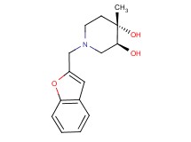 (3S*,4S*)-1-(1-benzofuran-2-ylmethyl)-4-methylpiperidine-3,4-diol
