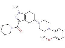 5-[4-(2-methoxyphenyl)-1-piperazinyl]-1-methyl-3-(1-piperidinylcarbonyl)-4,5,6,7-tetrahydro-1H-indazole