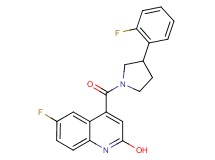 6-fluoro-4-{[3-(2-fluorophenyl)-1-pyrrolidinyl]carbonyl}-2-quinolinol