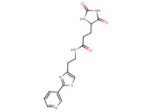 3-(2,5-dioxo-4-imidazolidinyl)-N-{2-[2-(3-pyridinyl)-1,3-thiazol-4-yl]ethyl}propanamide