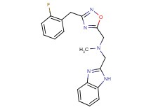 (1H-benzimidazol-2-ylmethyl){[3-(2-fluorobenzyl)-1,2,4-oxadiazol-5-yl]methyl}methylamine