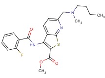 methyl 6-{[butyl(methyl)amino]methyl}-3-[(2-fluorobenzoyl)amino]thieno[2,3-b]pyridine-2-carboxylate