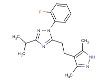 5-[2-(3,5-dimethyl-1H-pyrazol-4-yl)ethyl]-1-(2-fluorophenyl)-3-isopropyl-1H-1,2,4-triazole