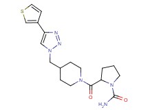 2-[(4-{[4-(3-thienyl)-1H-1,2,3-triazol-1-yl]methyl}piperidin-1-yl)carbonyl]pyrrolidine-1-carboxamide
