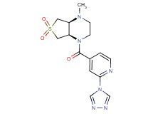 (4aR*,7aS*)-1-methyl-4-[2-(4H-1,2,4-triazol-4-yl)isonicotinoyl]octahydrothieno[3,4-b]pyrazine 6,6-dioxide