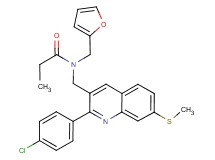 N-{[2-(4-chlorophenyl)-7-(methylthio)-3-quinolinyl]methyl}-N-(2-furylmethyl)propanamide