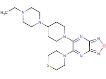 5-[4-(4-ethyl-1-piperazinyl)-1-piperidinyl]-6-(4-thiomorpholinyl)[1,2,5]oxadiazolo[3,4-b]pyrazine