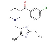 (3-chlorophenyl){1-[(2-ethyl-4-methyl-1H-imidazol-5-yl)methyl]-3-piperidinyl}methanone
