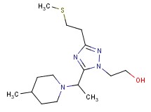 2-{5-[1-(4-methylpiperidin-1-yl)ethyl]-3-[2-(methylthio)ethyl]-1H-1,2,4-triazol-1-yl}ethanol