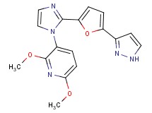 2,6-dimethoxy-3-{2-[5-(1H-pyrazol-3-yl)-2-furyl]-1H-imidazol-1-yl}pyridine