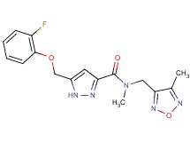 5-[(2-fluorophenoxy)methyl]-N-methyl-N-[(4-methyl-1,2,5-oxadiazol-3-yl)methyl]-1H-pyrazole-3-carboxamide