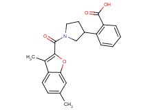 2-{1-[(3,6-dimethyl-1-benzofuran-2-yl)carbonyl]-3-pyrrolidinyl}benzoic acid