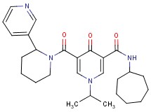 N-cycloheptyl-1-isopropyl-4-oxo-5-{[2-(3-pyridinyl)-1-piperidinyl]carbonyl}-1,4-dihydro-3-pyridinecarboxamide