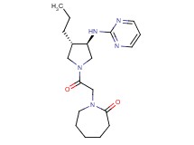 1-{2-oxo-2-[(3S*,4R*)-3-propyl-4-(2-pyrimidinylamino)-1-pyrrolidinyl]ethyl}-2-azepanone