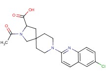 2-acetyl-8-(6-chloro-2-quinolinyl)-2,8-diazaspiro[4.5]decane-3-carboxylic acid