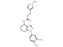 N-[1-(3,4-dimethylphenyl)-4,5,6,7-tetrahydro-1H-indazol-4-yl]-3-(1-methyl-1H-pyrazol-4-yl)propanamide