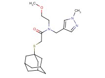 2-(1-adamantylthio)-N-(2-methoxyethyl)-N-[(1-methyl-1H-pyrazol-4-yl)methyl]acetamide