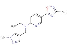 N-ethyl-5-(3-methyl-1,2,4-oxadiazol-5-yl)-N-[(1-methyl-1H-pyrazol-4-yl)methyl]-2-pyridinamine