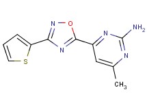 4-methyl-6-[3-(2-thienyl)-1,2,4-oxadiazol-5-yl]-2-pyrimidinamine