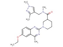N-[(1,3-dimethyl-1H-pyrazol-4-yl)methyl]-1-(6-ethoxy-4-methyl-2-quinazolinyl)-N-methyl-3-piperidinecarboxamide