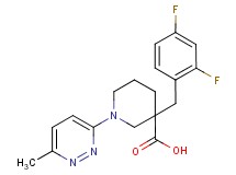 3-(2,4-difluorobenzyl)-1-(6-methylpyridazin-3-yl)piperidine-3-carboxylic acid