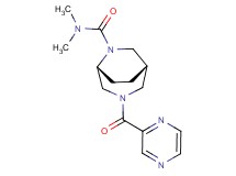 (1S*,5R*)-N,N-dimethyl-3-(2-pyrazinylcarbonyl)-3,6-diazabicyclo[3.2.2]nonane-6-carboxamide