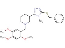 3-[5-(benzylthio)-4-methyl-4H-1,2,4-triazol-3-yl]-1-(2,4,5-trimethoxybenzyl)piperidine