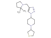 4-{4-[(2,2-dimethyl-1-pyrrolidinyl)methyl]-1H-1,2,3-triazol-1-yl}-1-(tetrahydro-3-thienyl)piperidine bis(trifluoroacetate)