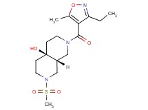 (4aR*,8aR*)-2-[(3-ethyl-5-methylisoxazol-4-yl)carbonyl]-7-(methylsulfonyl)octahydro-2,7-naphthyridin-4a(2H)-ol