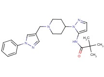 2,2-dimethyl-N-(1-{1-[(1-phenyl-1H-pyrazol-4-yl)methyl]-4-piperidinyl}-1H-pyrazol-5-yl)propanamide