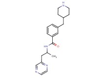 N-[1-methyl-2-(2-pyrazinyl)ethyl]-3-(4-piperidinylmethyl)benzamide