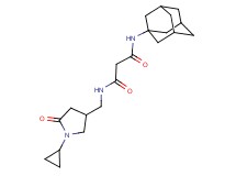 N-1-adamantyl-N'-[(1-cyclopropyl-5-oxopyrrolidin-3-yl)methyl]malonamide