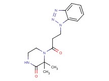 4-[3-(1H-1,2,3-benzotriazol-1-yl)propanoyl]-3,3-dimethyl-2-piperazinone