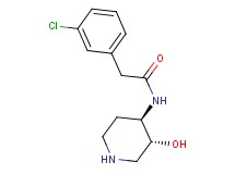 2-(3-chlorophenyl)-N-[rel-(3R,4R)-3-hydroxy-4-piperidinyl]acetamide hydrochloride