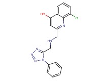 8-chloro-2-({[(1-phenyl-1H-tetrazol-5-yl)methyl]amino}methyl)quinolin-4-ol