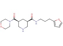 (3R*,5S*)-N-[3-(2-furyl)propyl]-5-(morpholin-4-ylcarbonyl)piperidine-3-carboxamide