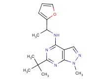 6-tert-butyl-N-[1-(2-furyl)ethyl]-1-methyl-1H-pyrazolo[3,4-d]pyrimidin-4-amine
