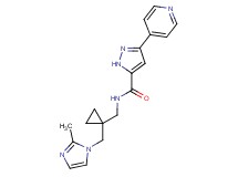 N-({1-[(2-methyl-1H-imidazol-1-yl)methyl]cyclopropyl}methyl)-3-pyridin-4-yl-1H-pyrazole-5-carboxamide